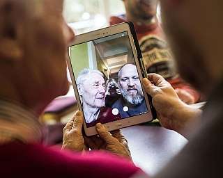 Videotelefonie am Tablet